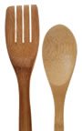 wooden spoon and fork