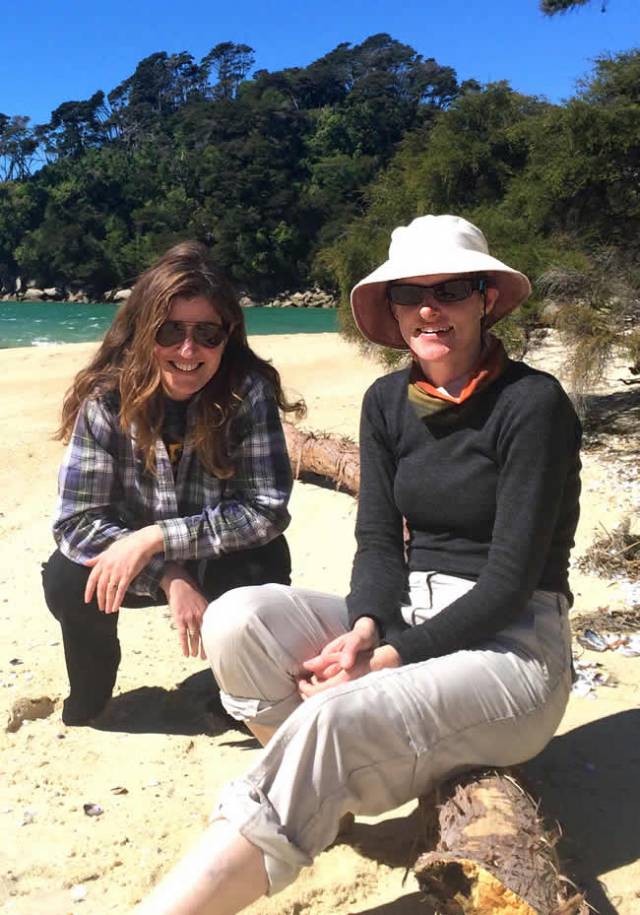 Astrid and me on the beach.