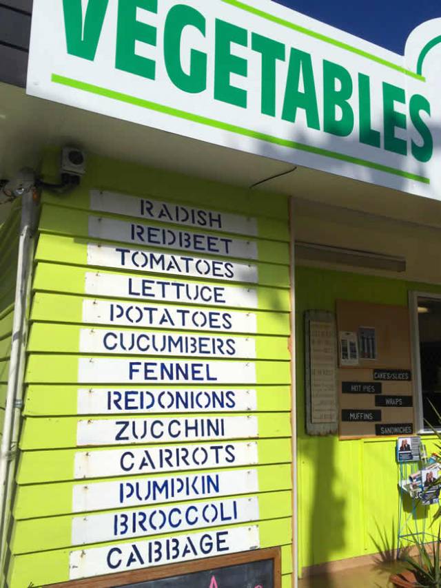 I stopped at this vegetable stand for dinner fixins.